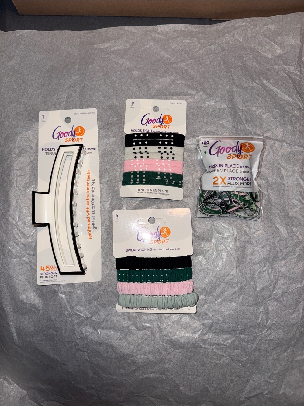 Hair Accessories Set - Black, Pink, Green, White